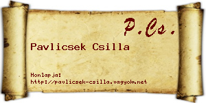 Pavlicsek Csilla névjegykártya